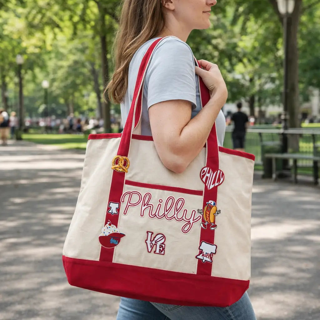 Philly Statement Tote – Philadelphia Graphic Canvas Bag