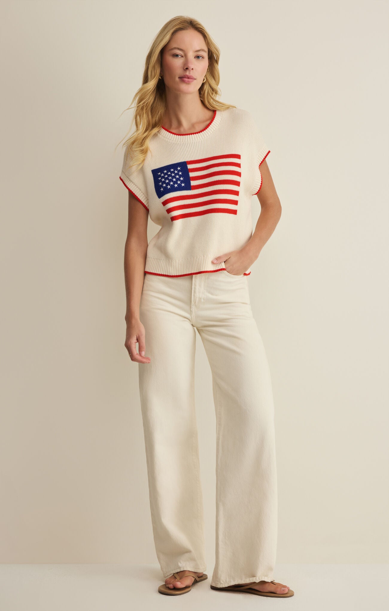 Z Supply Sleeveless Patriot Sweater – Cloud