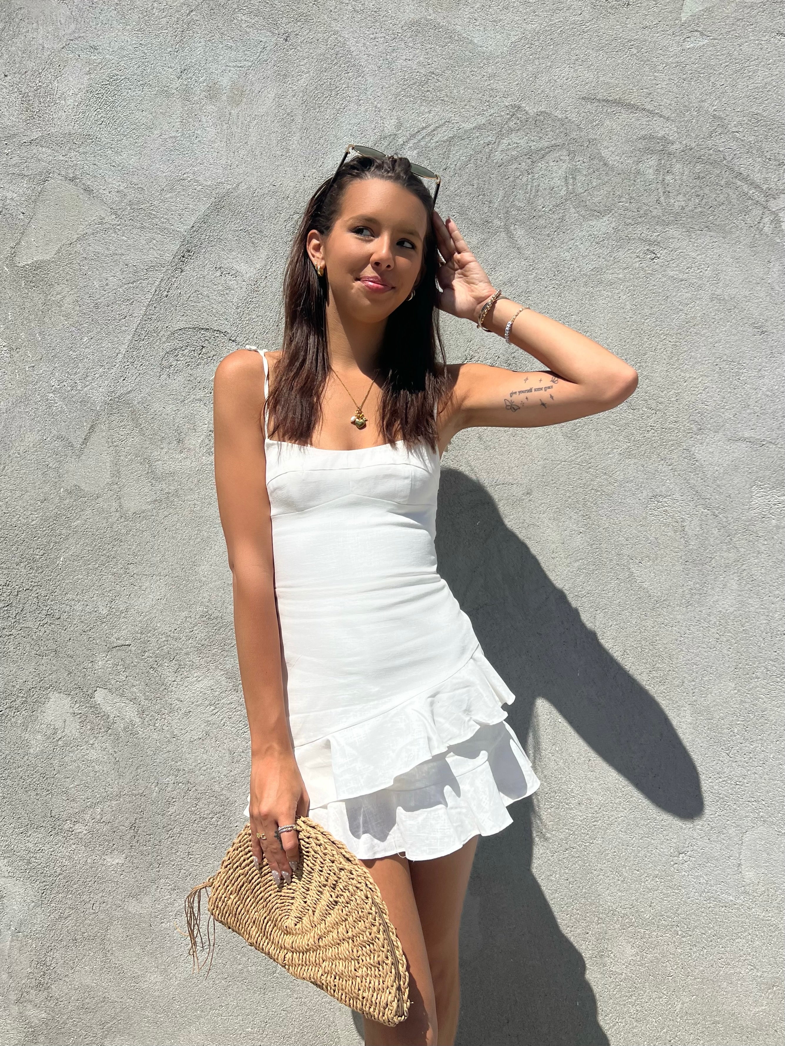 The Summer Party Romper Dress-White