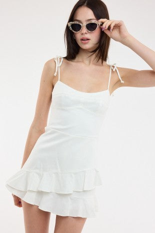 The Summer Party Romper Dress-White