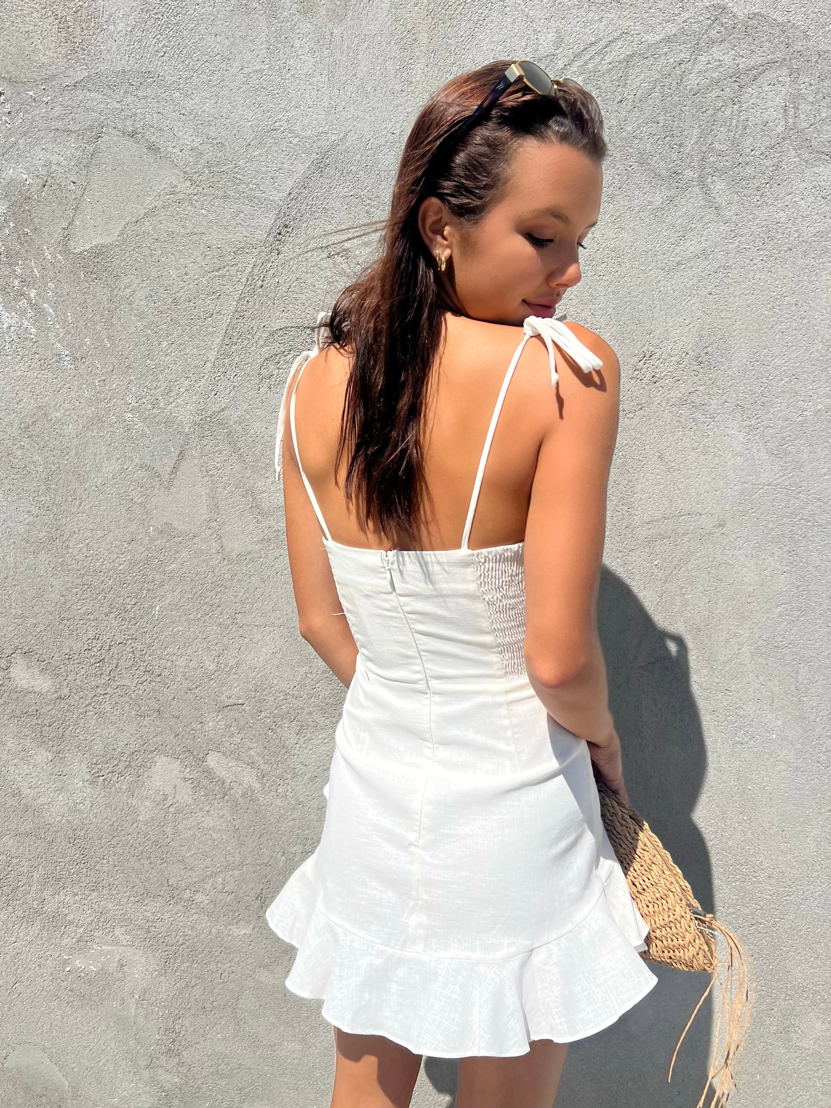 The Summer Party Romper Dress-White
