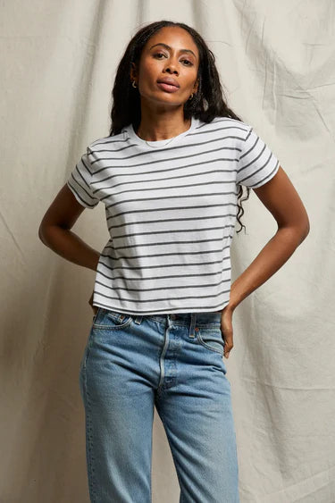Perfect White Tee Everett Jersey Striped Tee