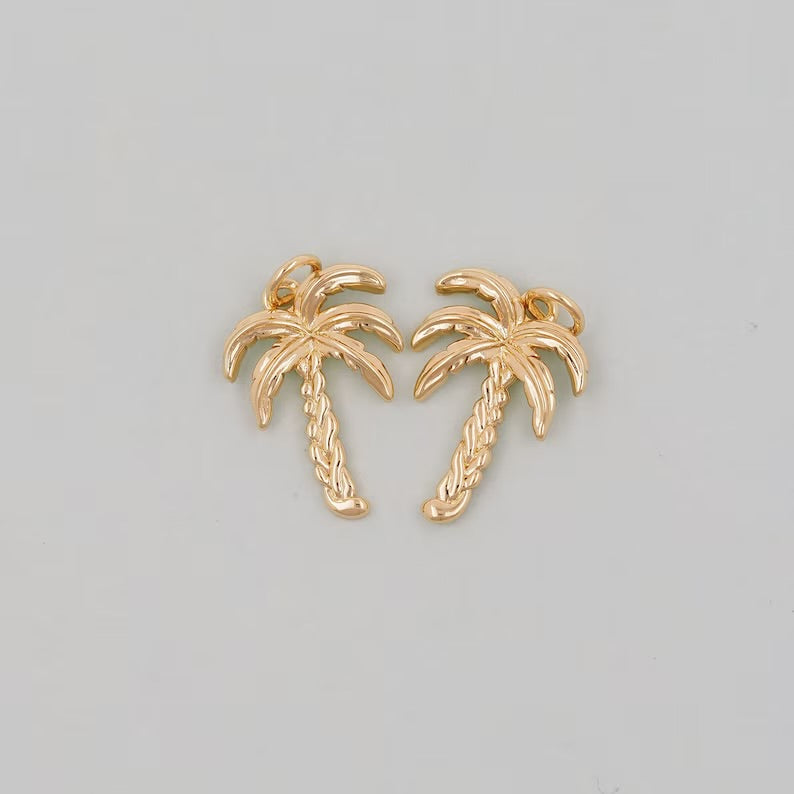 Gold Large Palm Tree Charm