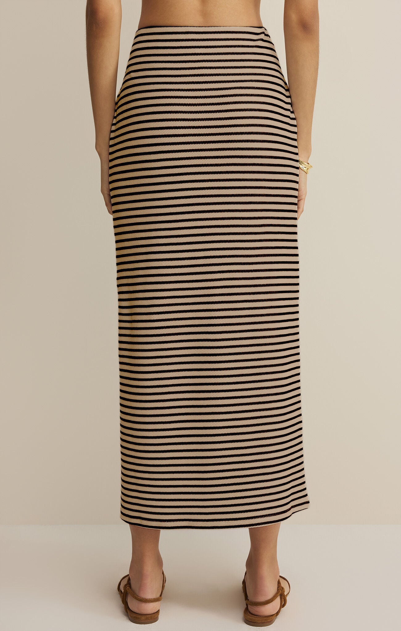 Z Supply Ainslie Stripe Midi Skirt – Putty