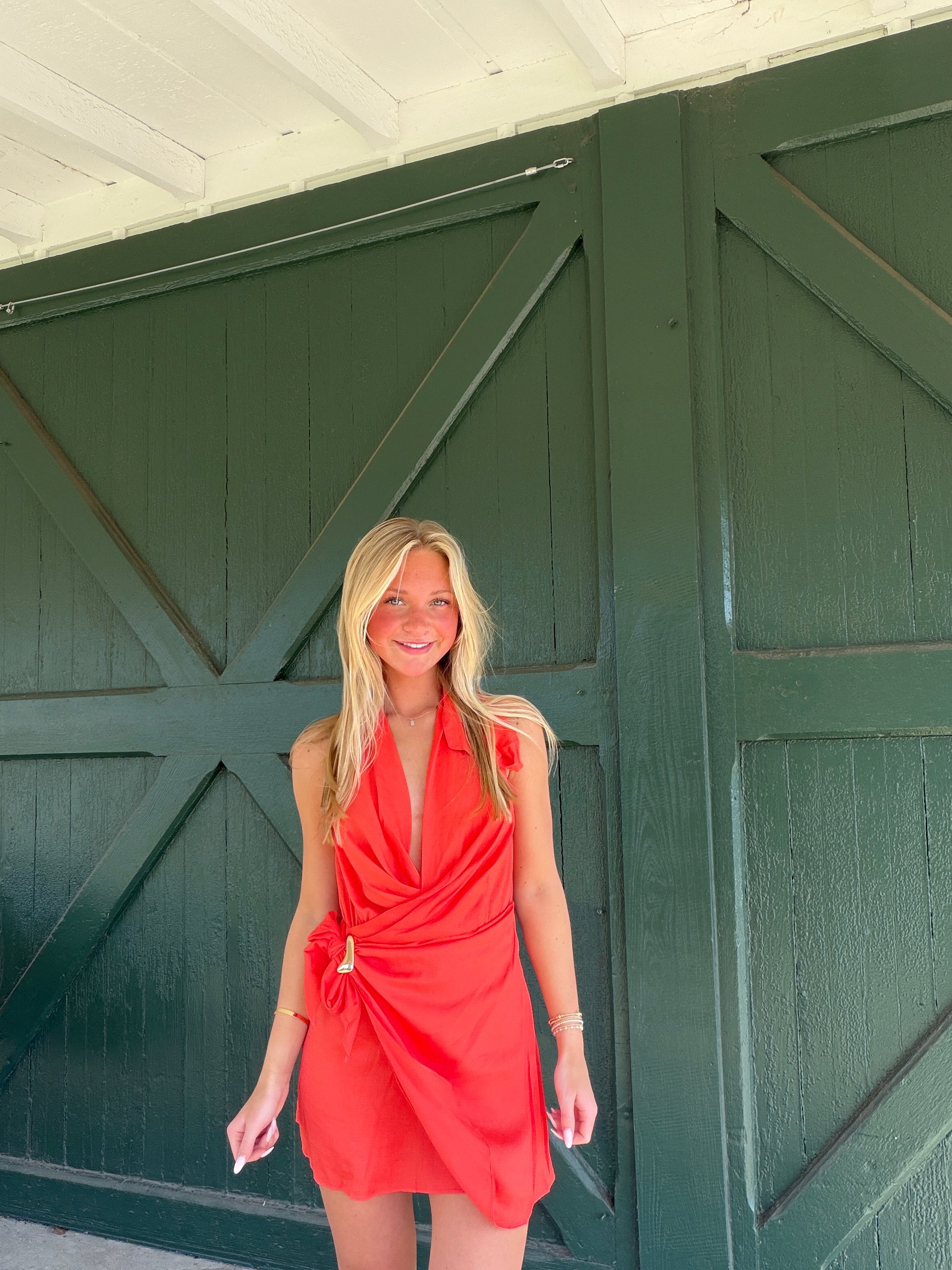 Isla Wrap Mini Dress by NIA | Halter V-Neck Draped Summer Dress