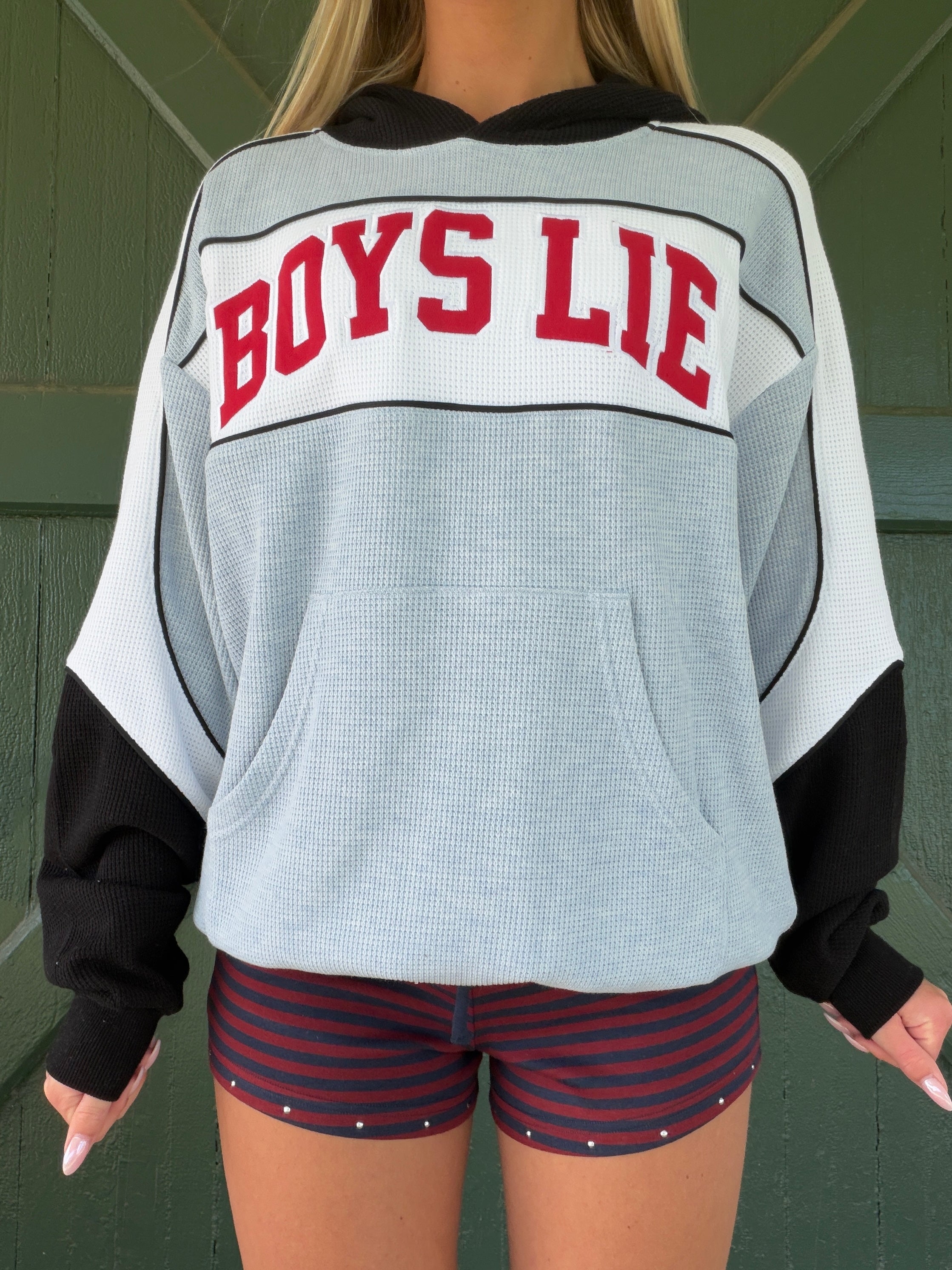 Boys Lie Good Sport Thermal Racer Hoodie
