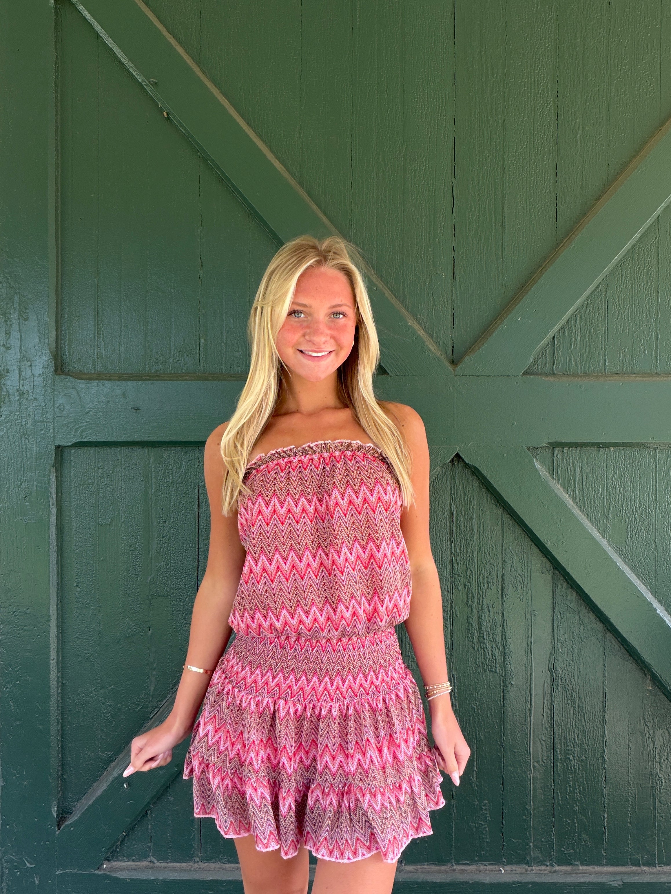 The Riviera Crochet Mini - Pink