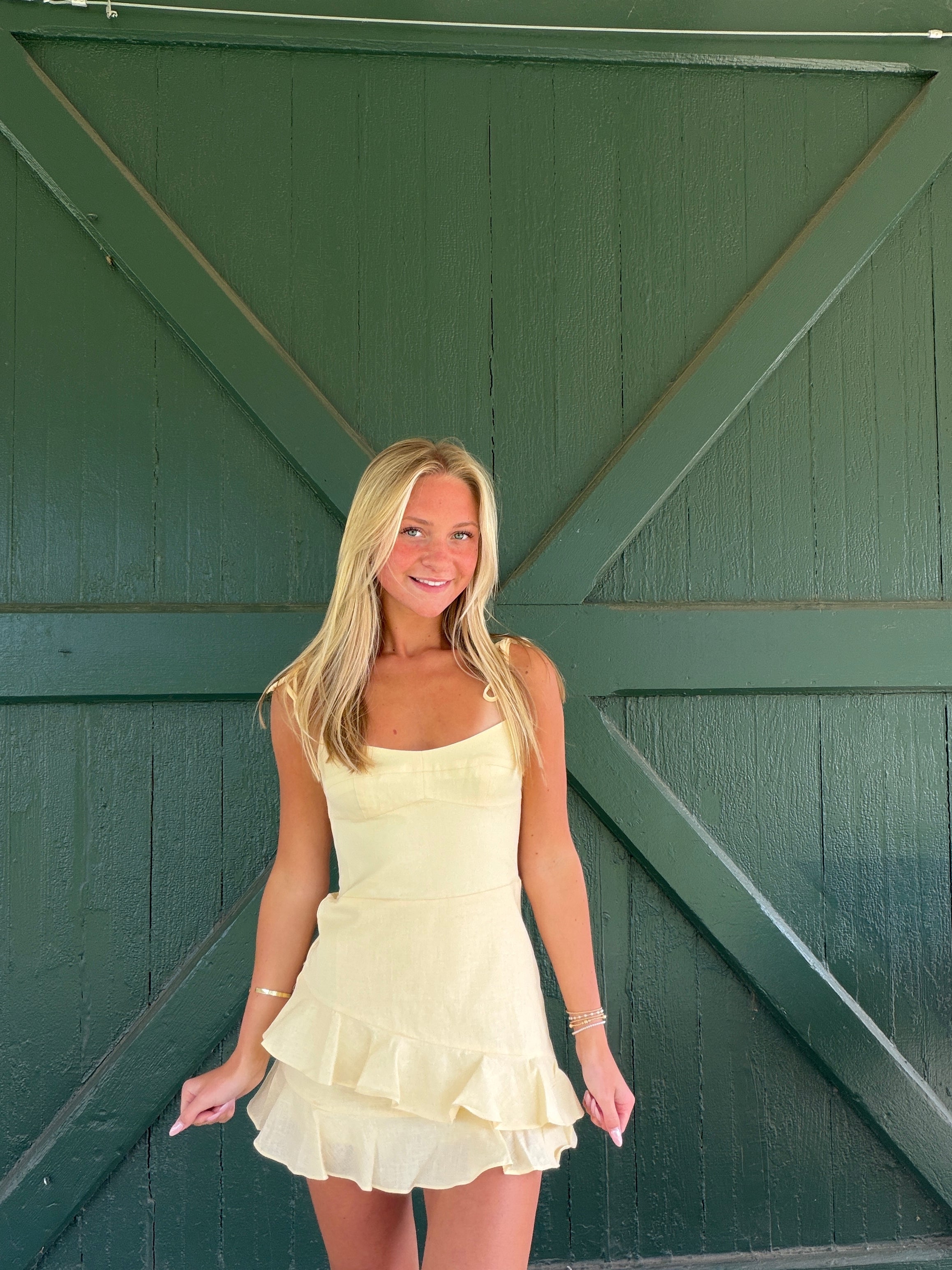The Summer Party Romper Dress-Lemon Butter