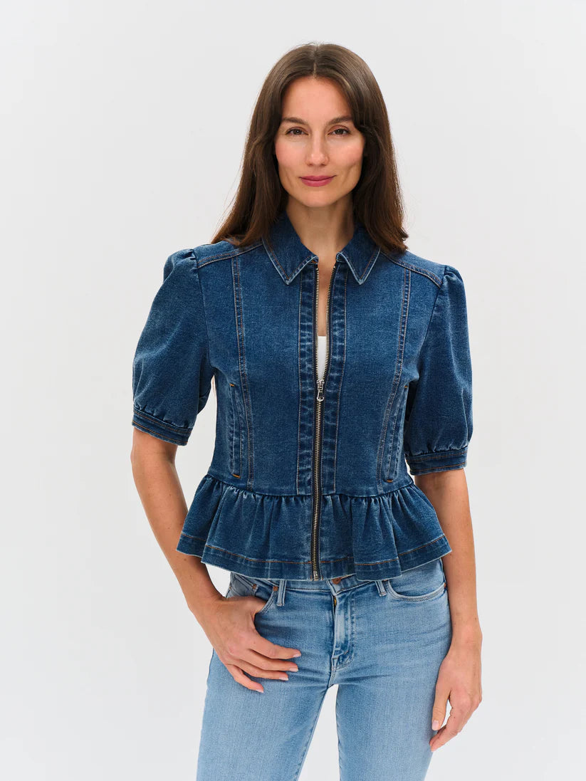 Six Fifty Delancey Peplum Denim Jacket