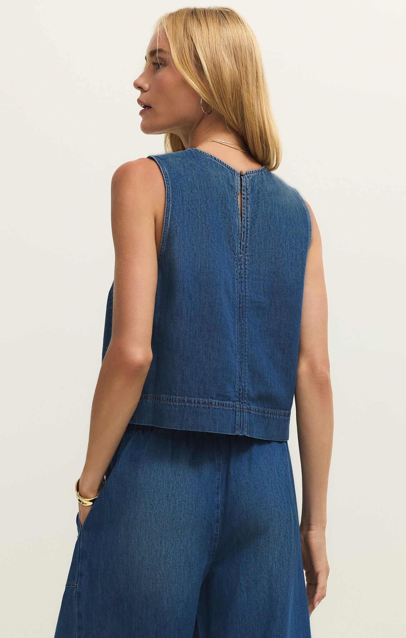 Z Supply Sun Seeker Denim Top