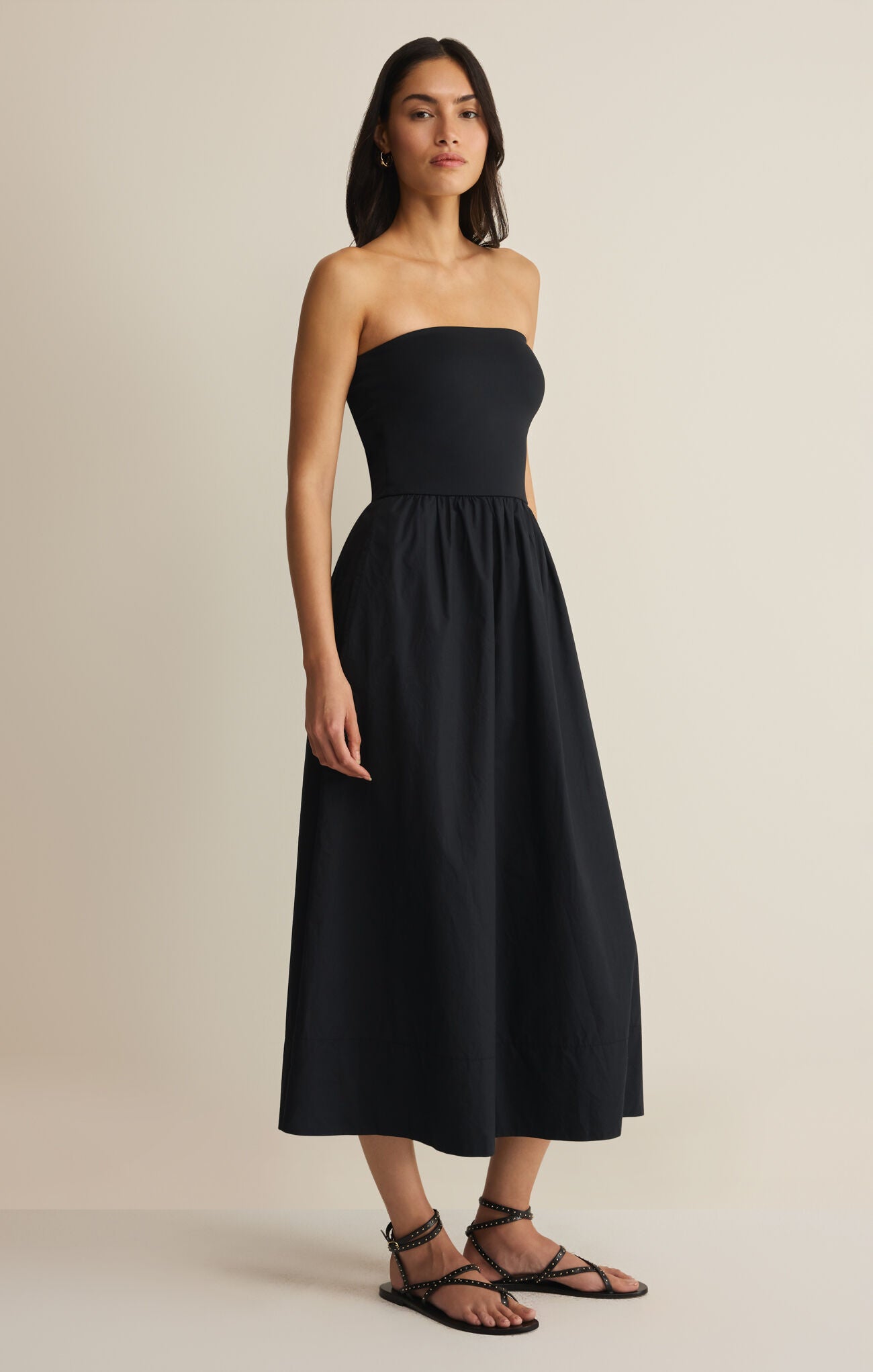 Z Supply Sunsought Strapless Midi Dress – Black