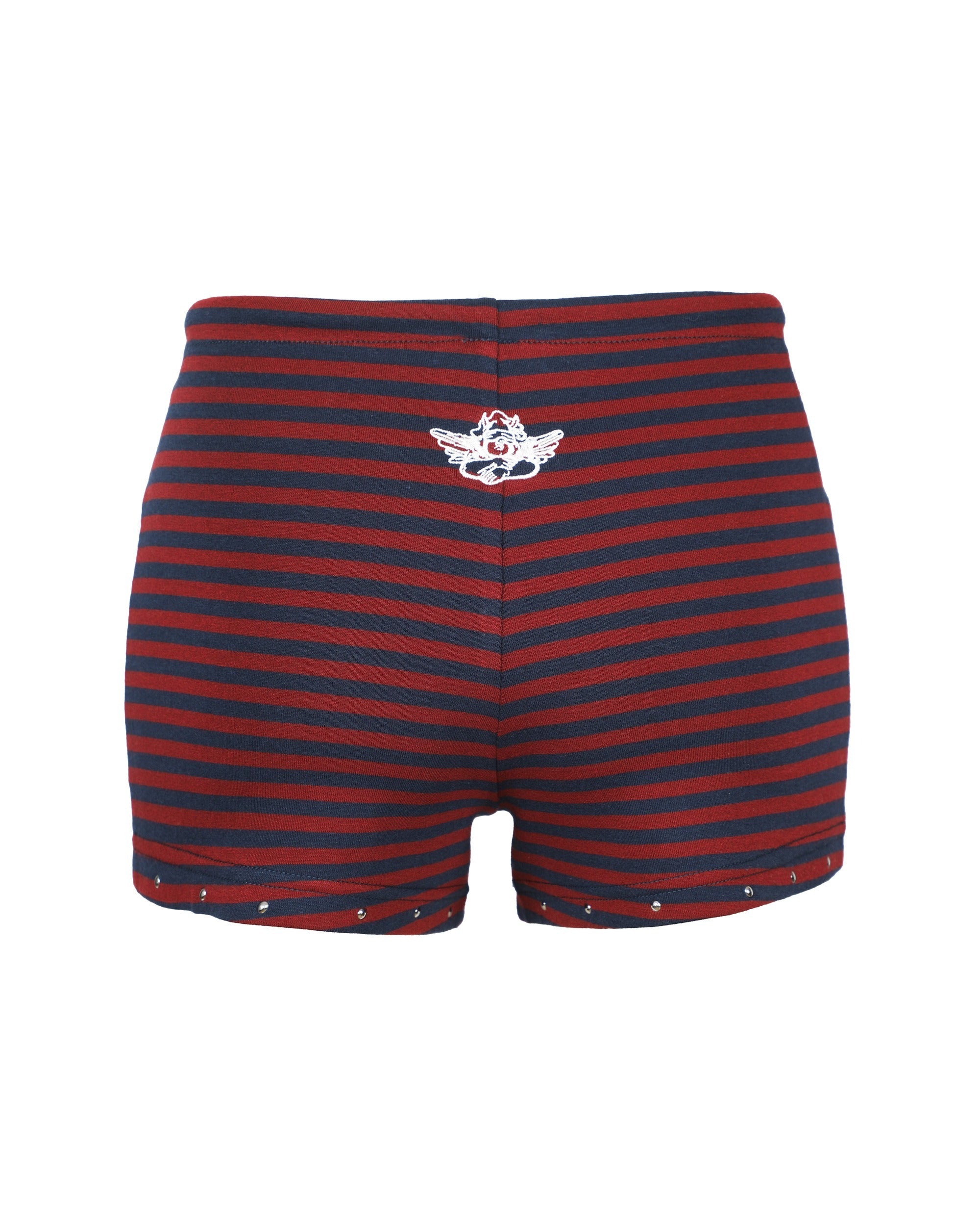 Boys Lie Studded Stripe Micro Shorts | Red & Navy Lounge shorts