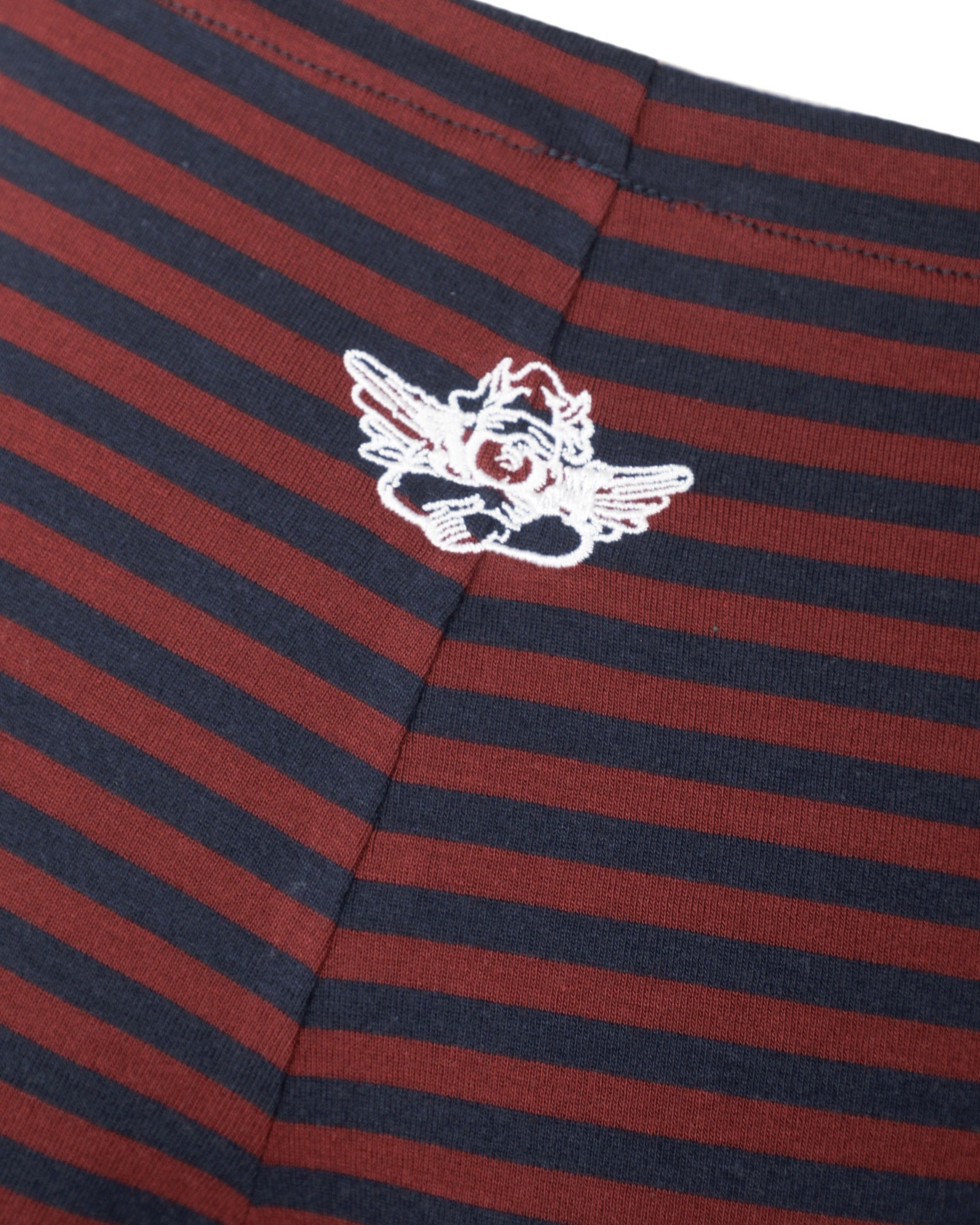 Boys Lie Studded Stripe Micro Shorts | Red & Navy Lounge shorts