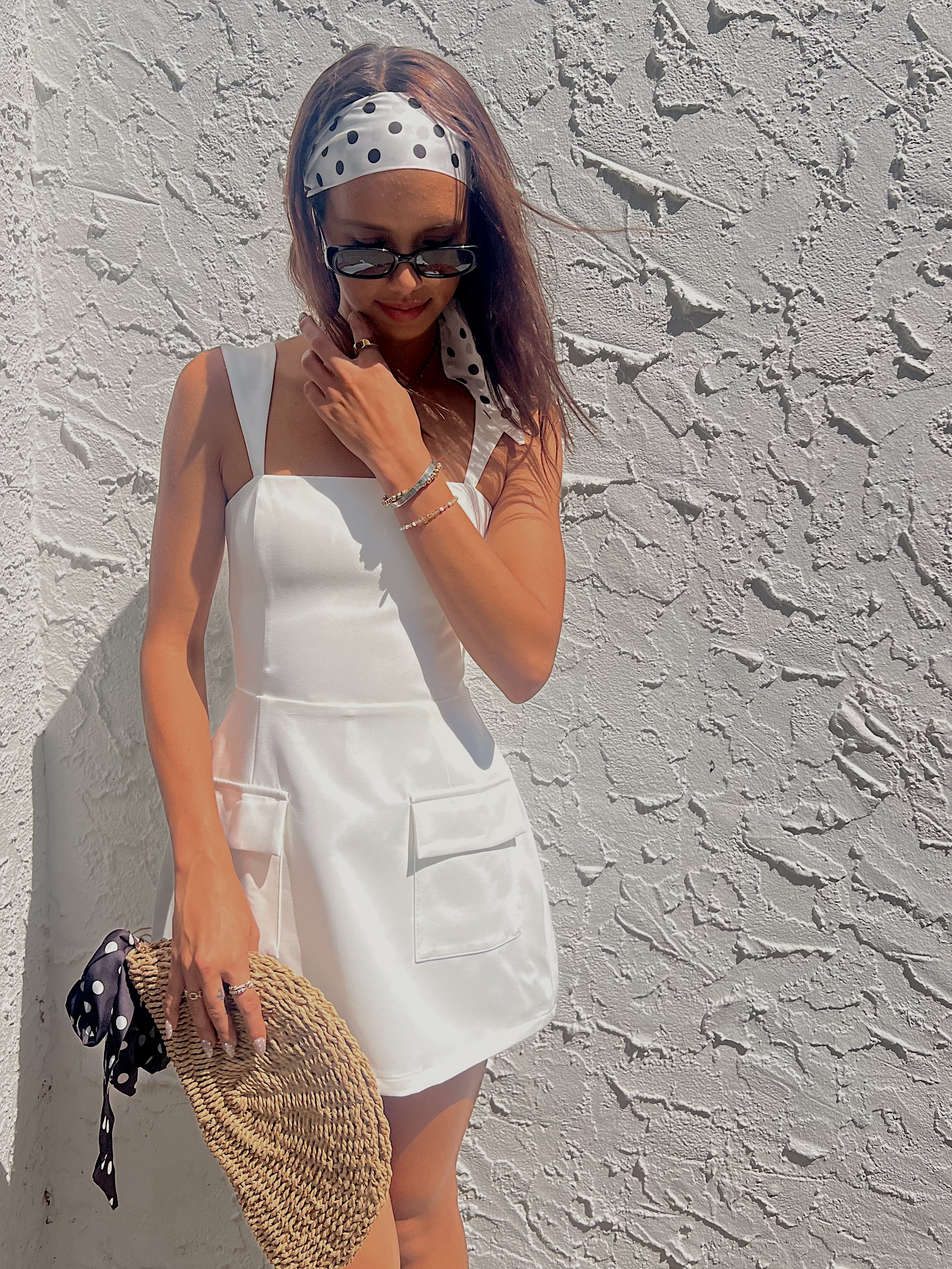 West Village Dress Romper – White