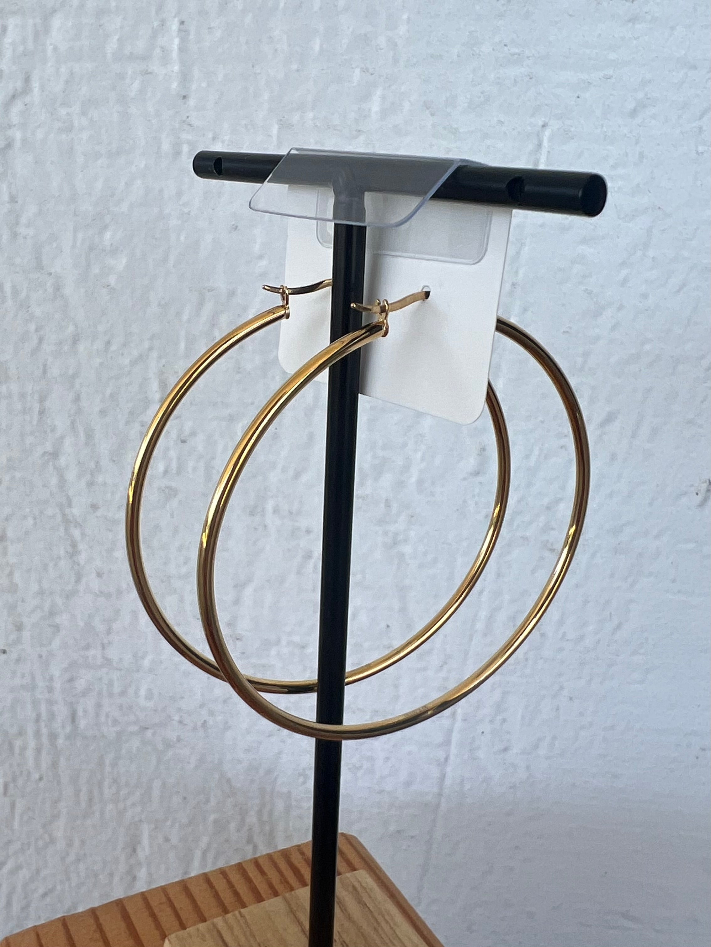The Valentina Thin Large Waterproof Hoops