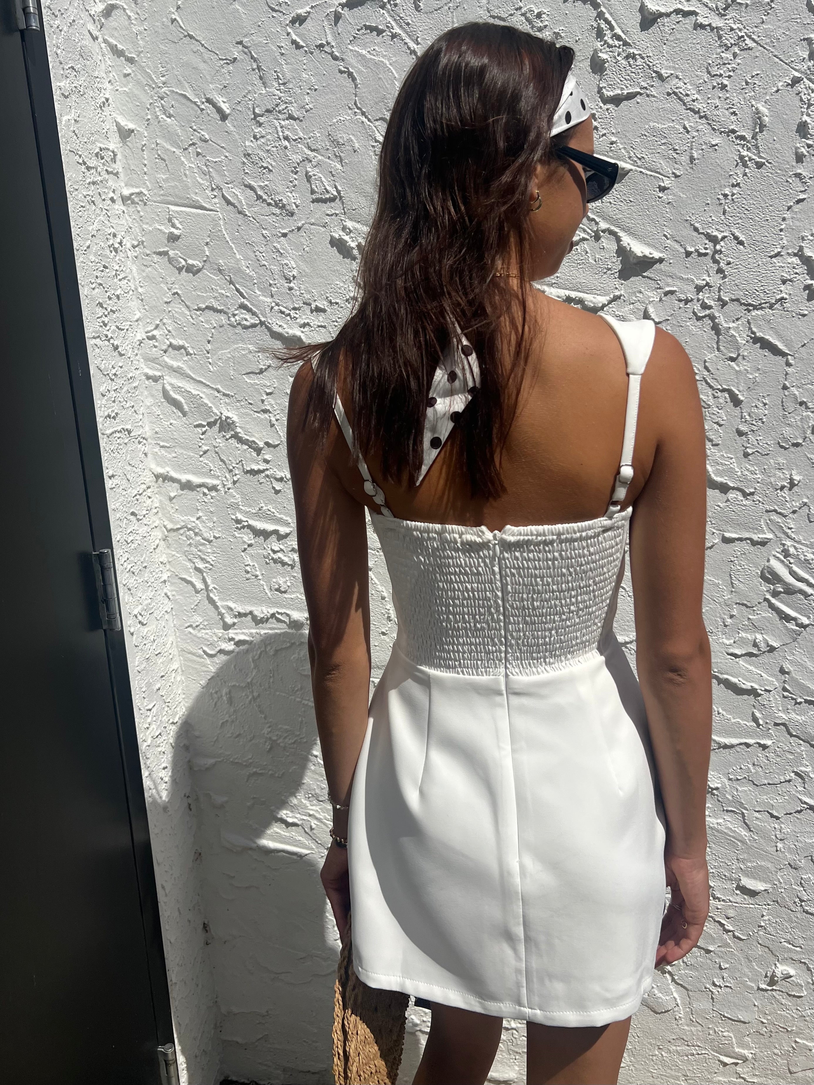 West Village Dress Romper – White