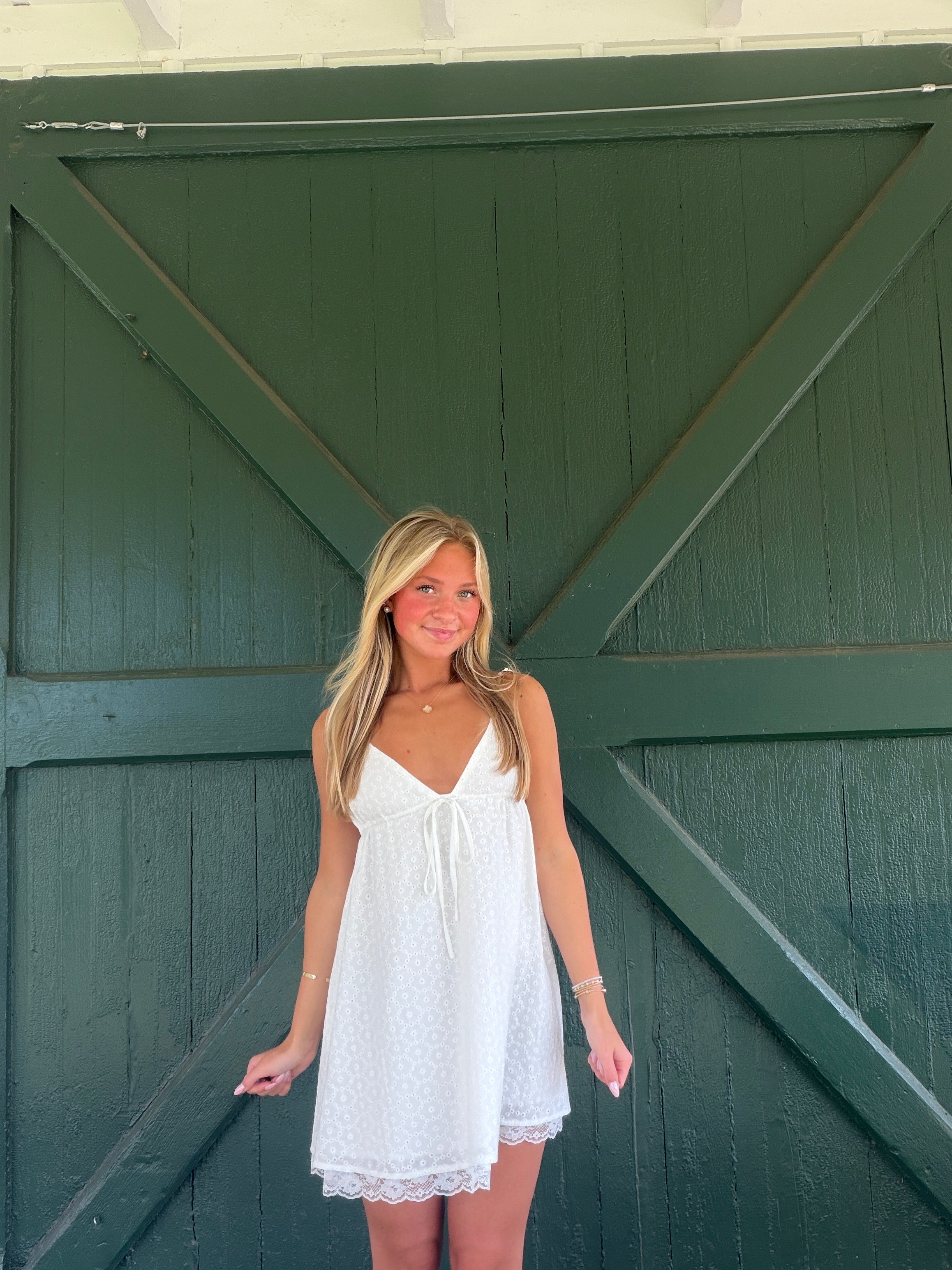 Summer Days Eyelet Dress - White