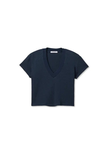 Perfect White Tee Jada Waffle V-Neck Tee