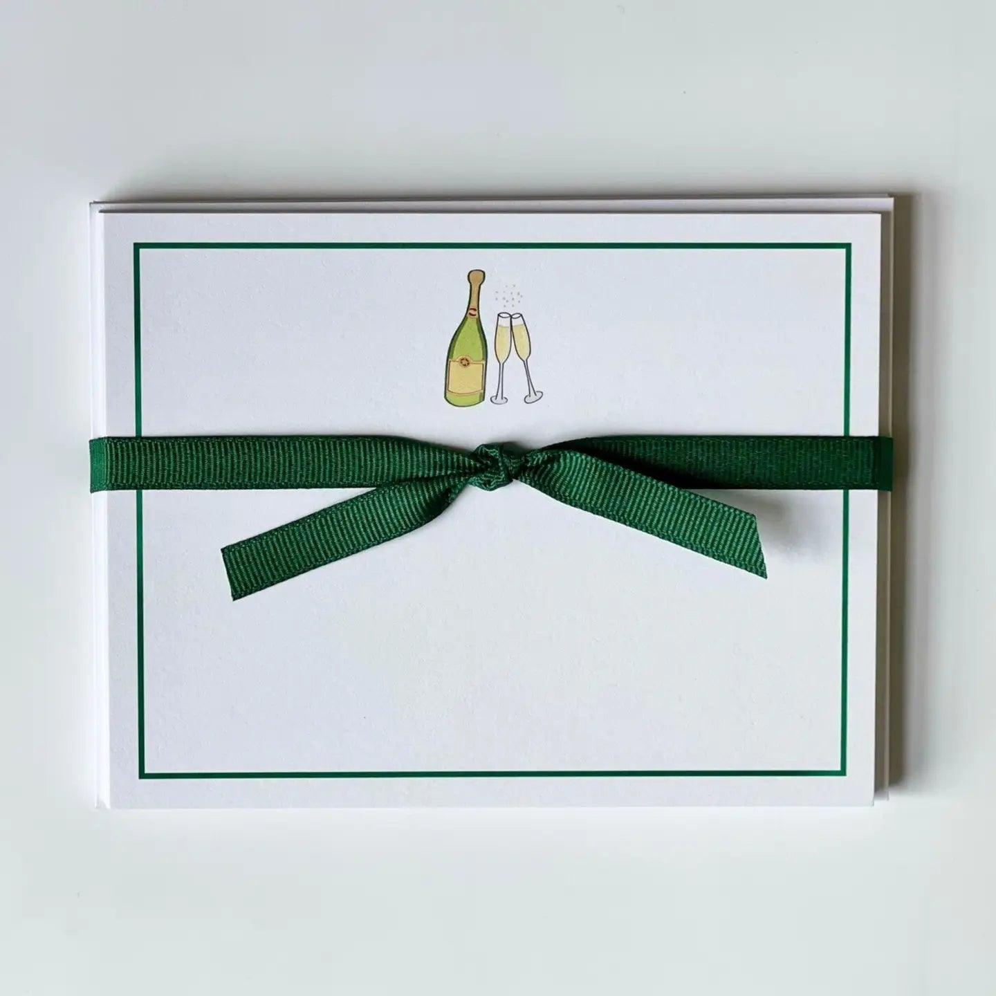 Champagne Toast Flat Note Cards – Set of 10  by Georgetown Paperie