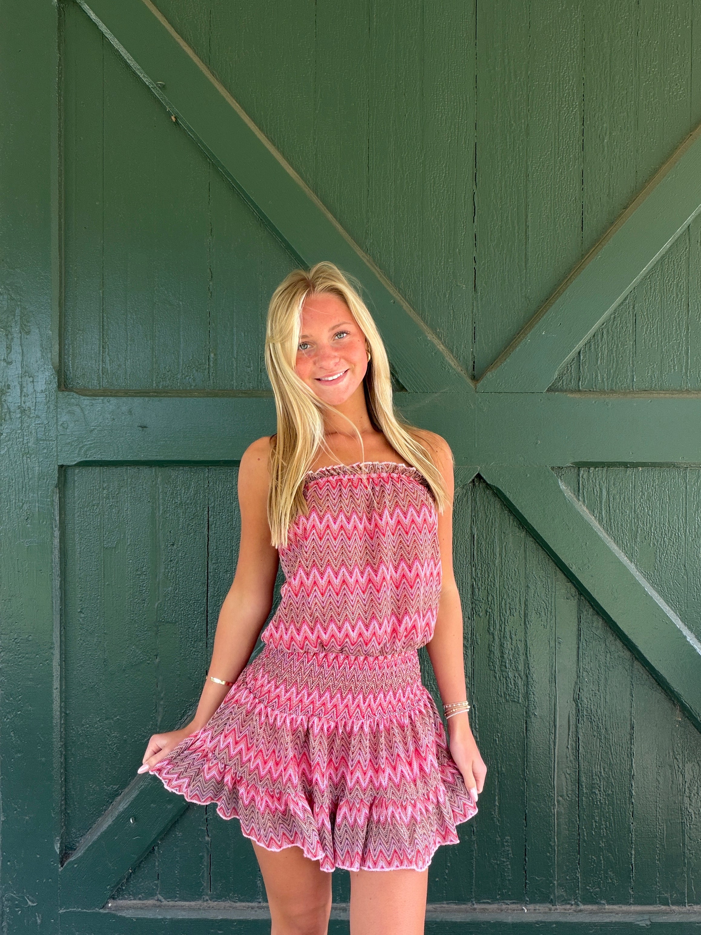 The Riviera Crochet Mini - Pink