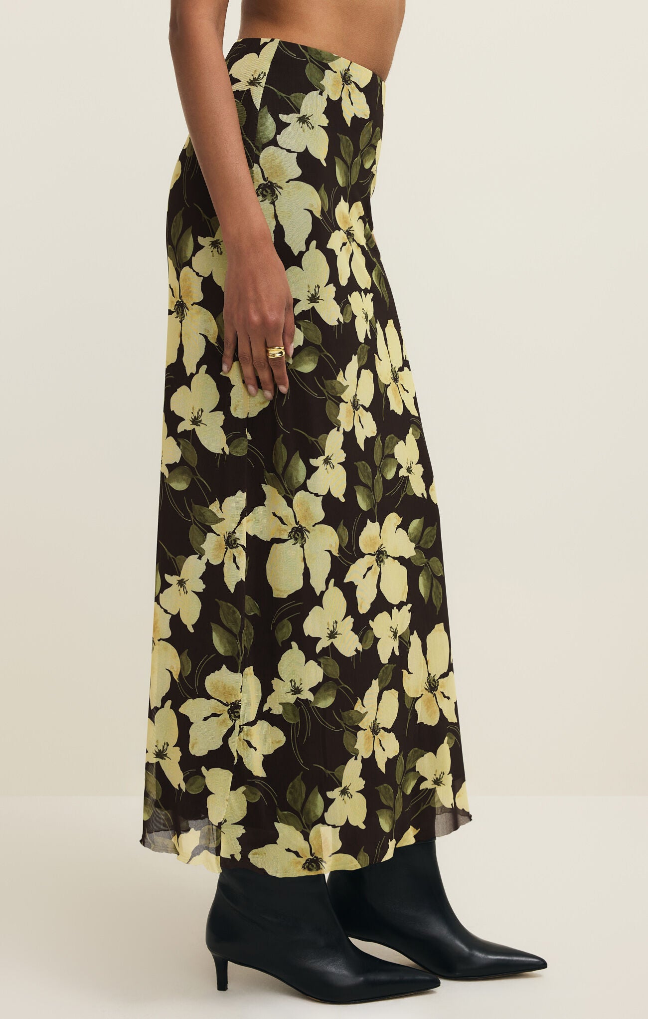Z Supply Eda Ren Floral Mesh Maxi Skirt
