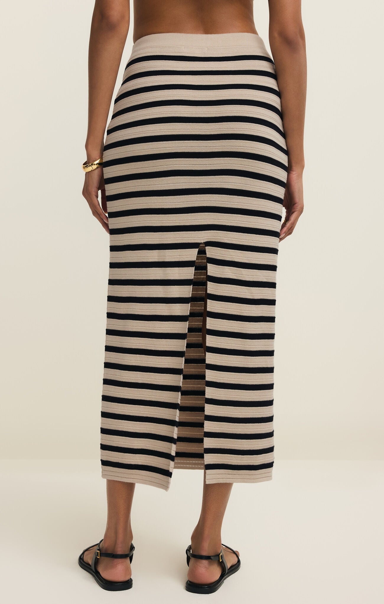 Z Supply Emori Striped Skirt-Natural