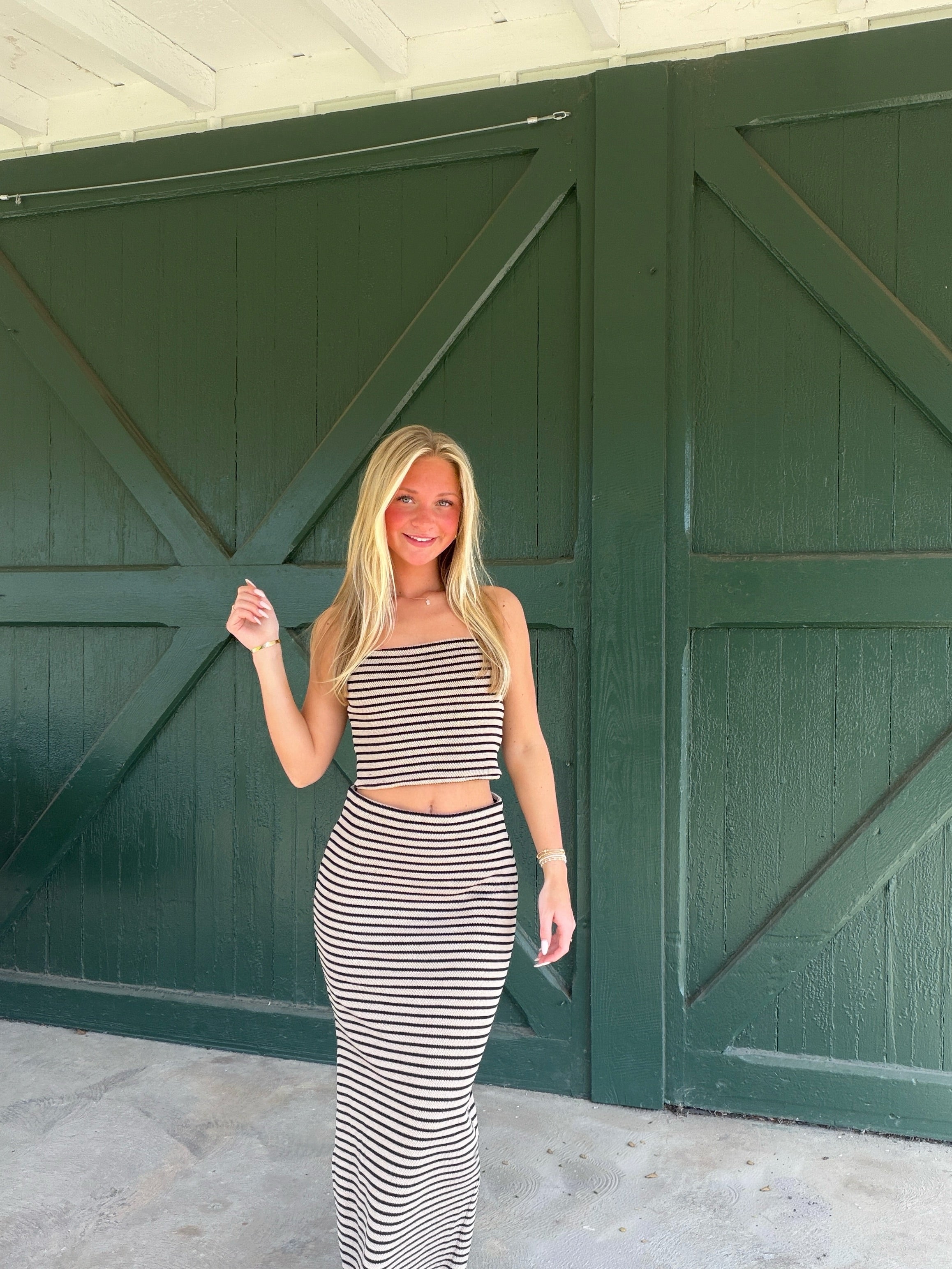 Z Supply Caffari Stripe Tube Top – Putty