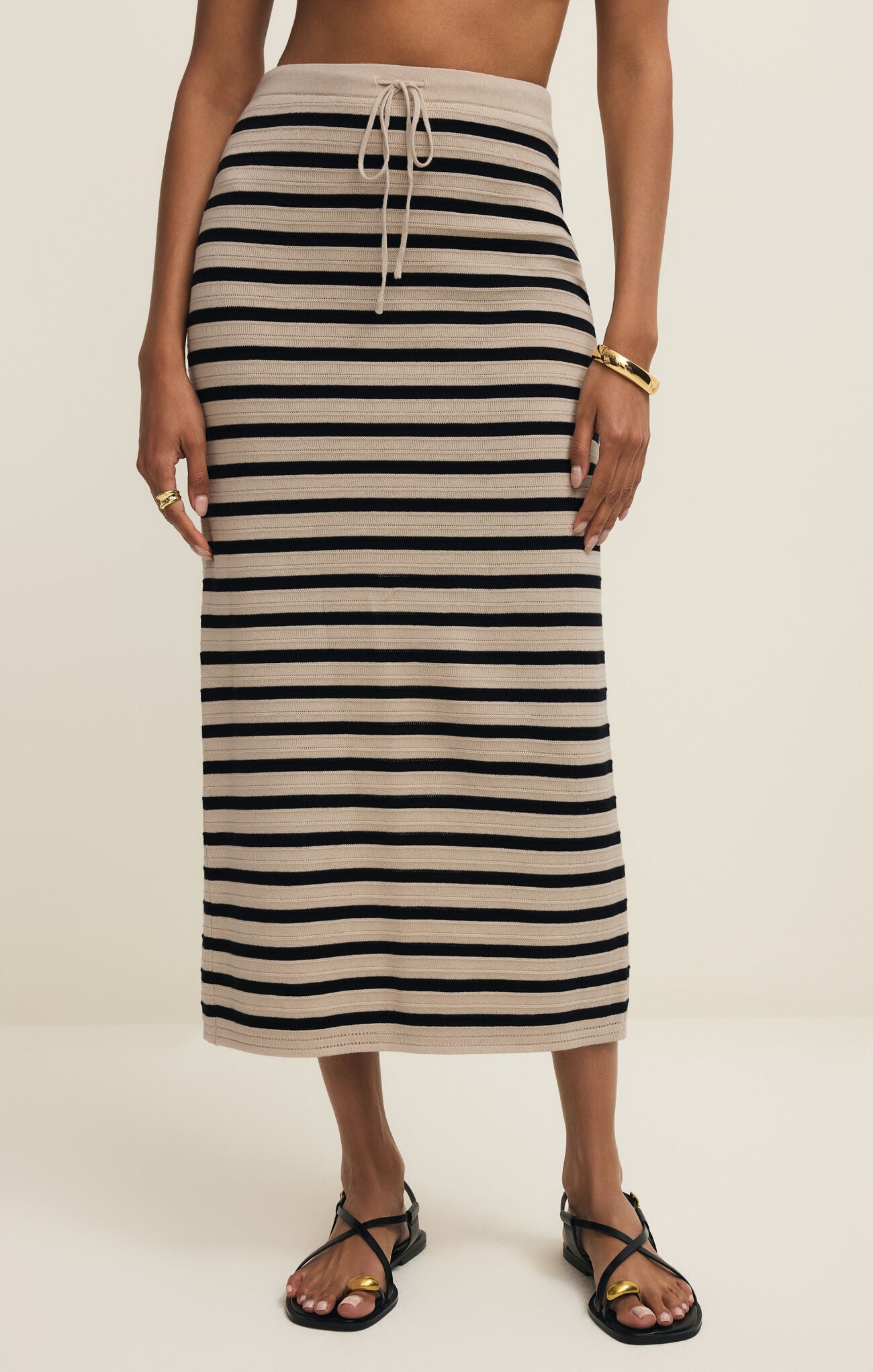 Z Supply Emori Striped Skirt-Natural