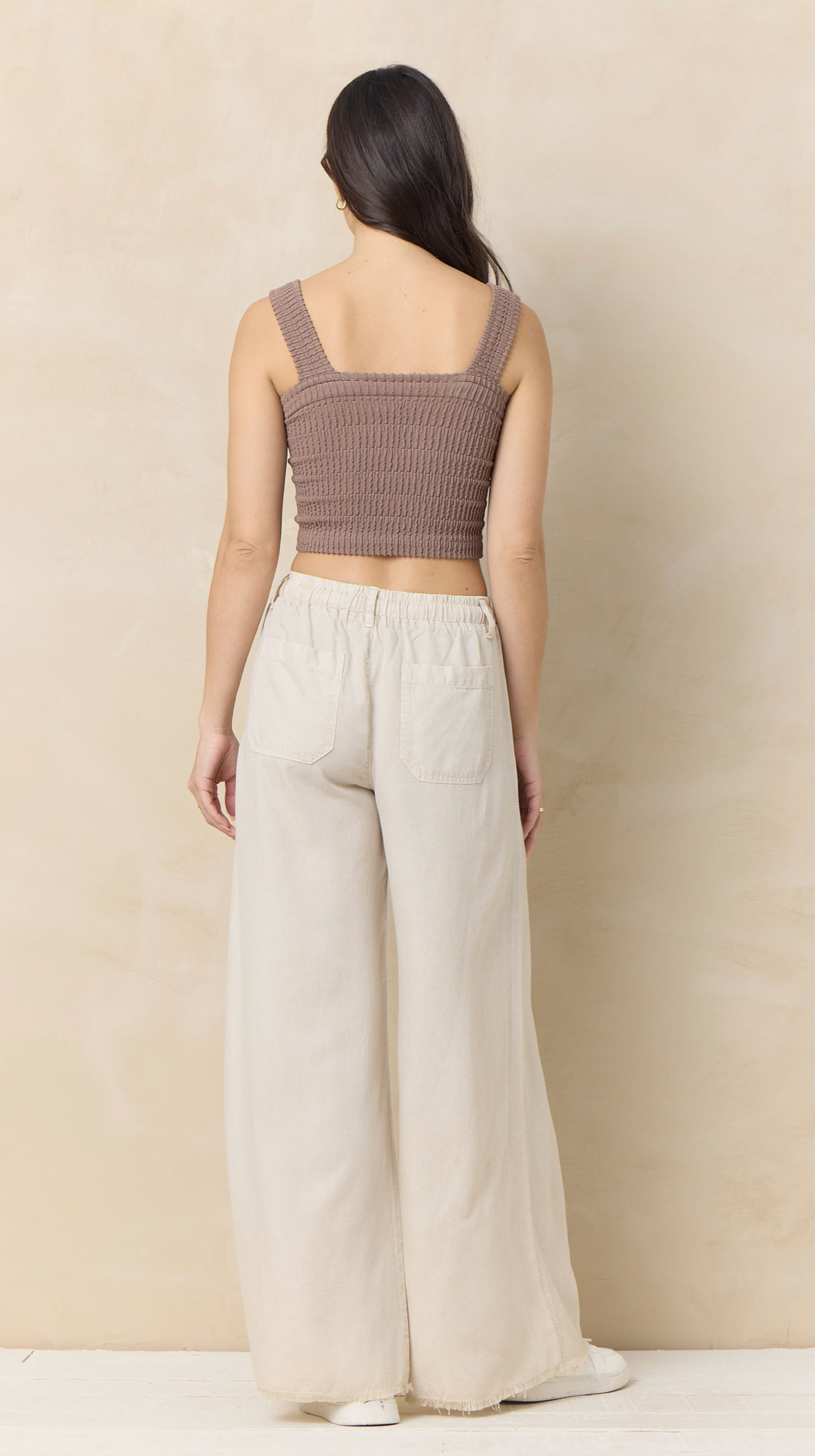 Vintage Havana Tan Tencel Wide Leg Pant