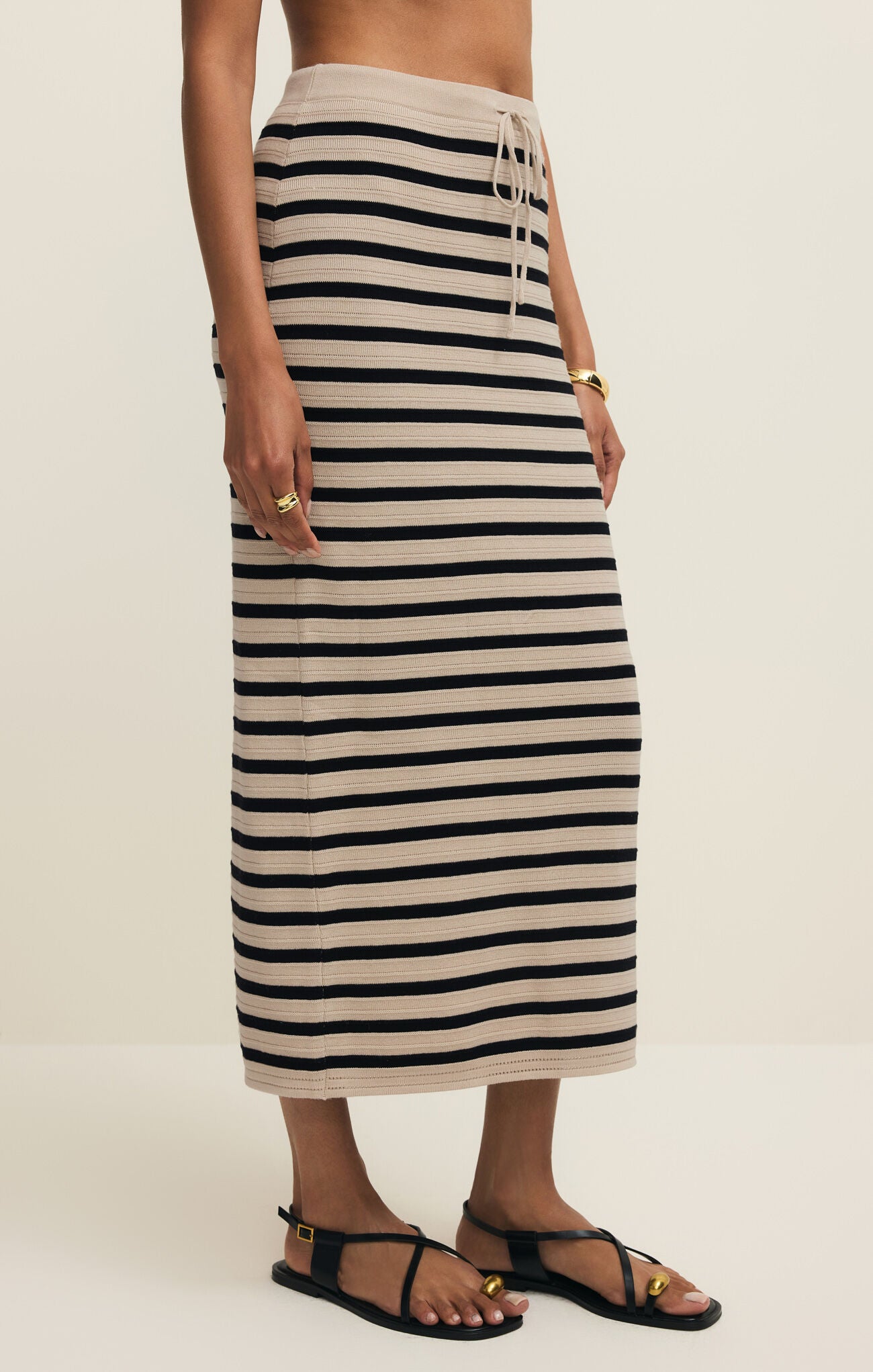 Z Supply Emori Striped Skirt-Natural