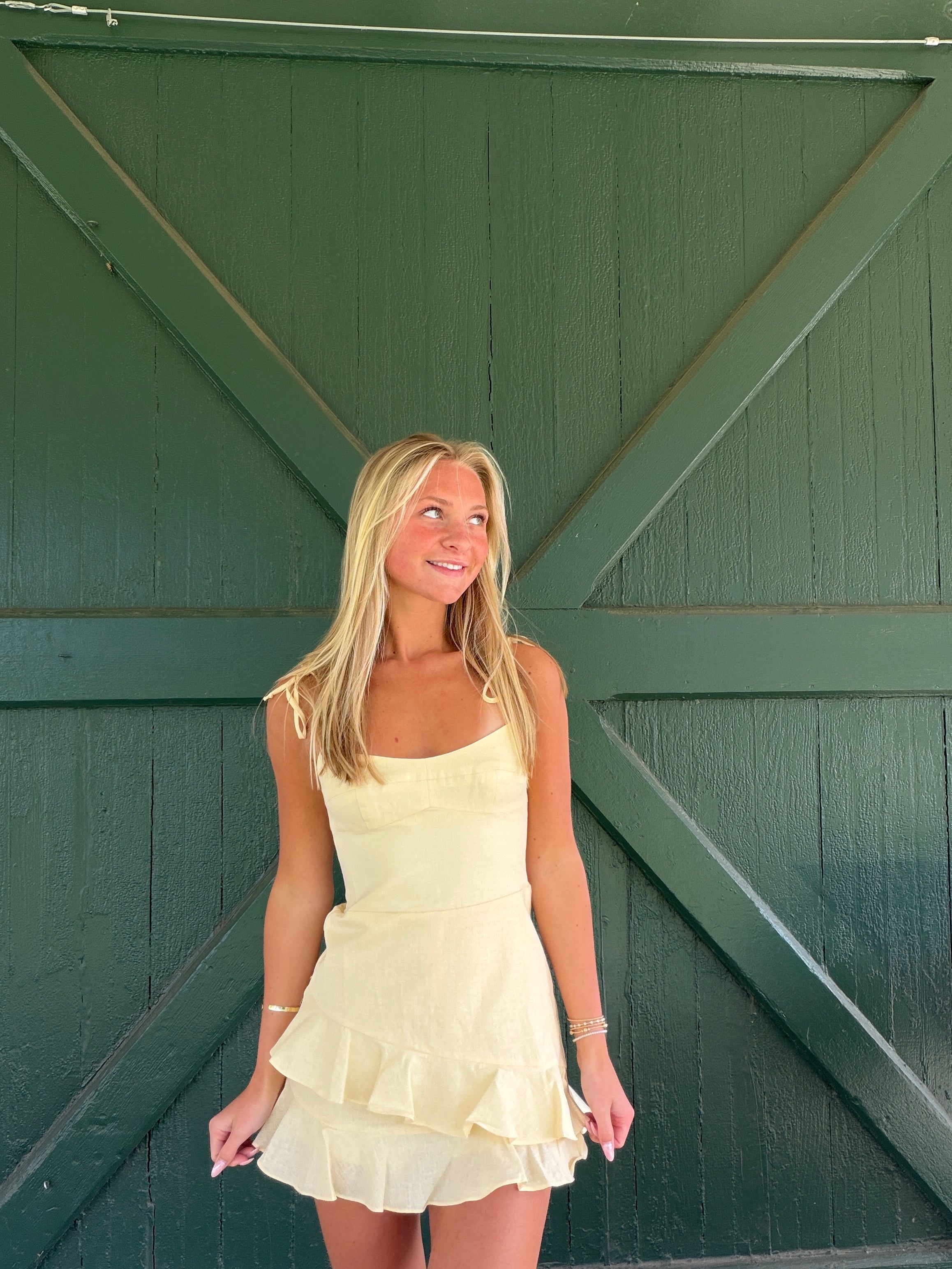 The Summer Party Romper Dress-Lemon Butter