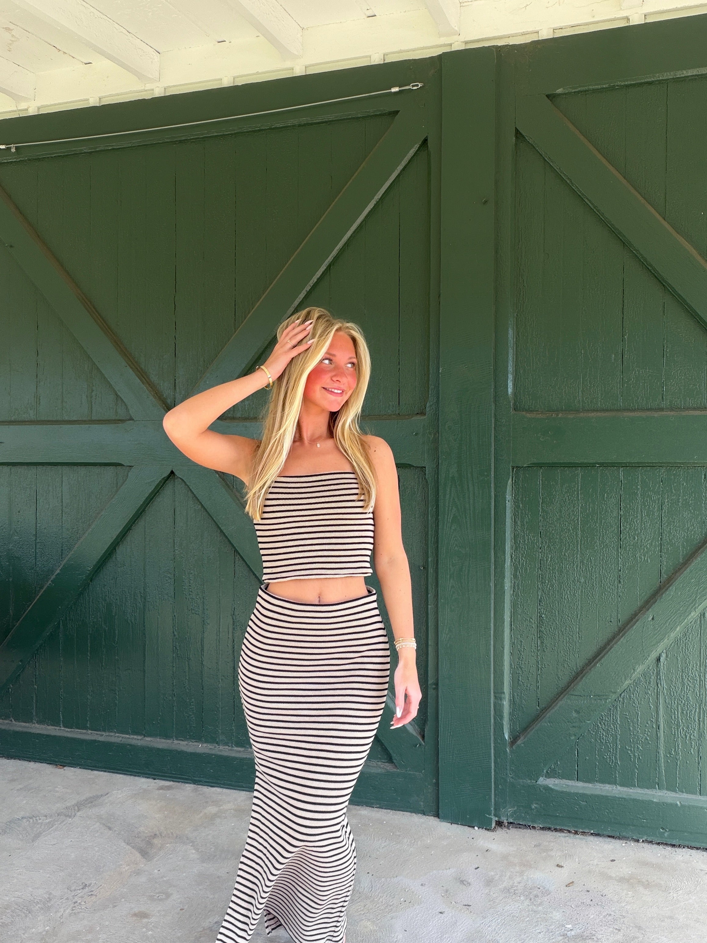 Z Supply Caffari Stripe Tube Top – Putty