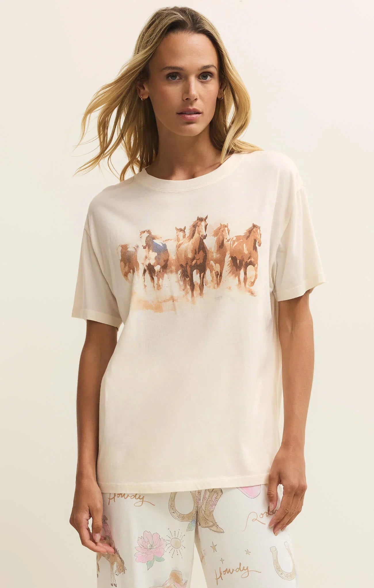 Zsupply Howdy Horses Boyfriend Tee