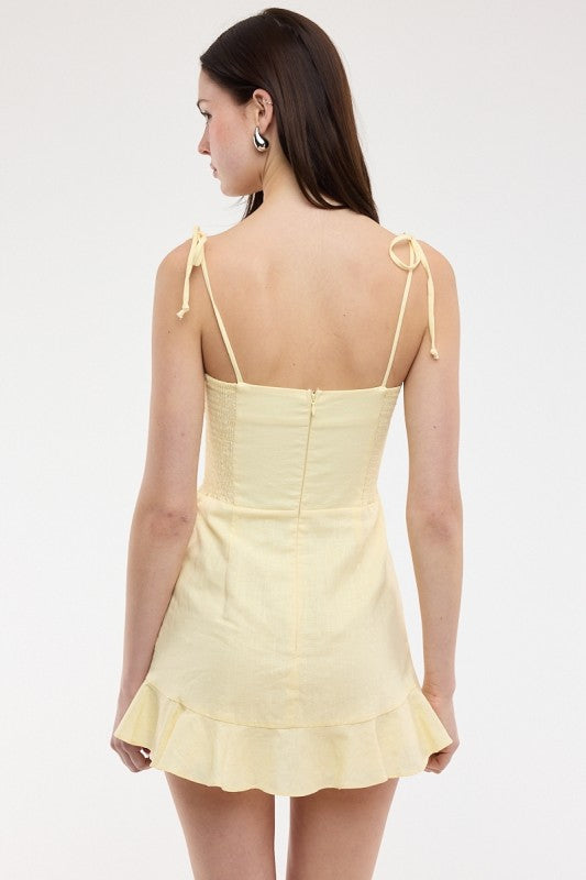 The Summer Party Romper Dress-Lemon Butter