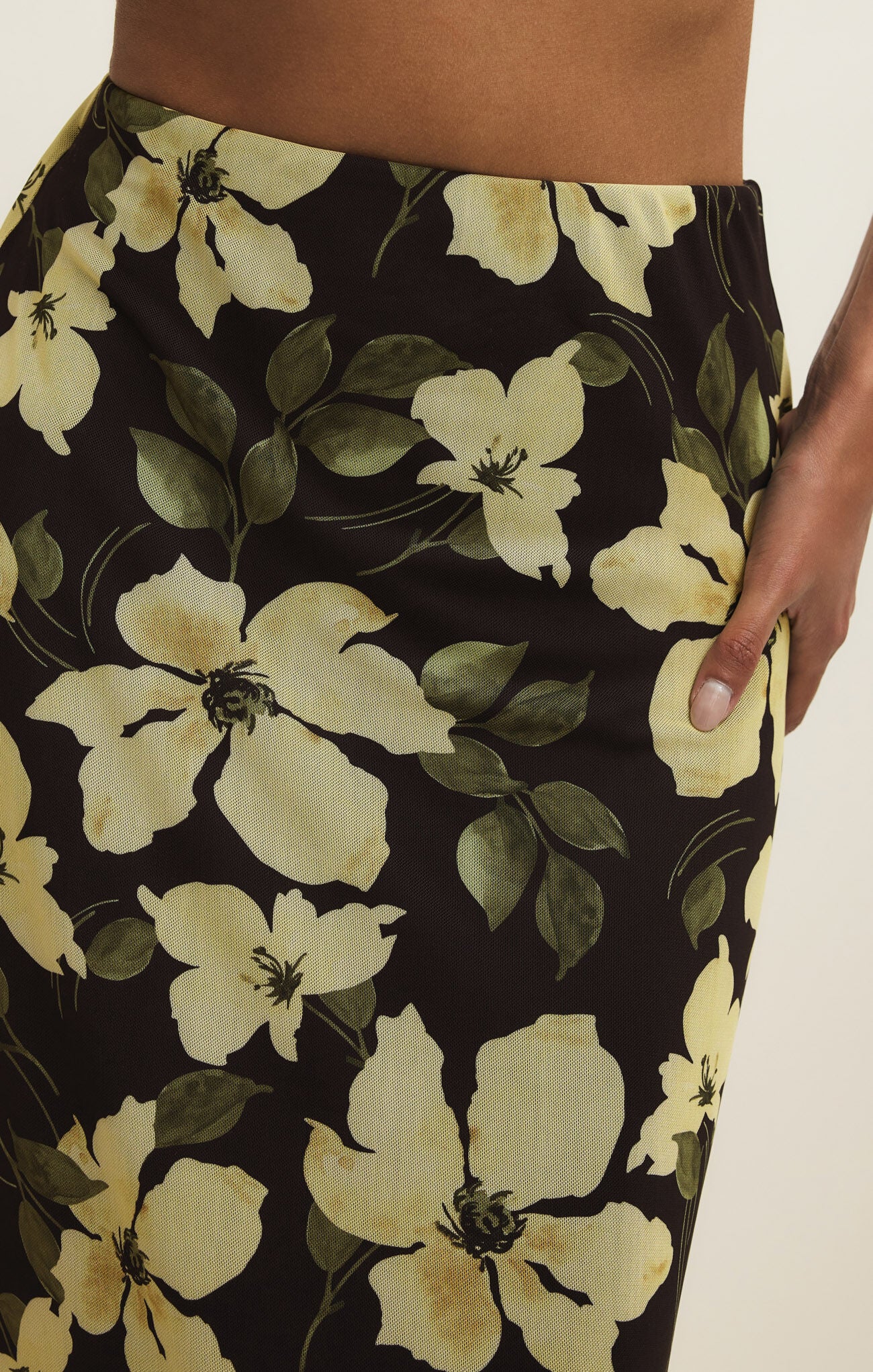 Z Supply Eda Ren Floral Mesh Maxi Skirt