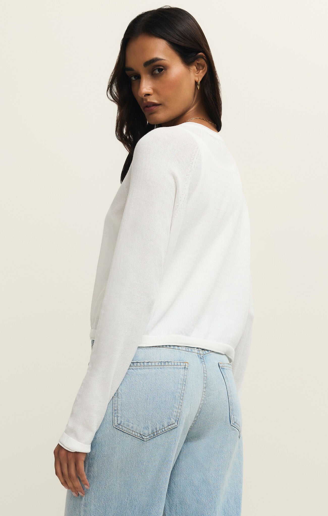 Z Supply White Perfect Layer Cardigan – Women’s Lightweight Knit Cardigan Sweater