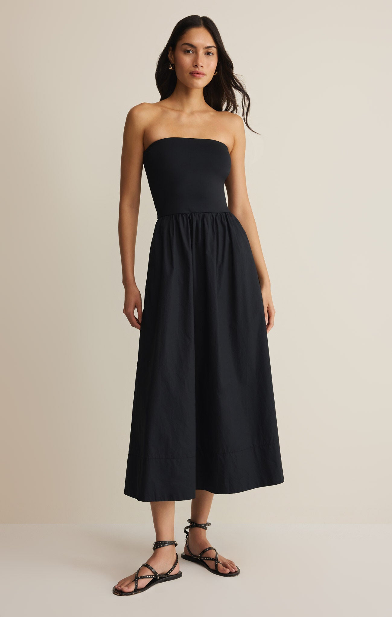 Z Supply Sunsought Strapless Midi Dress – Black