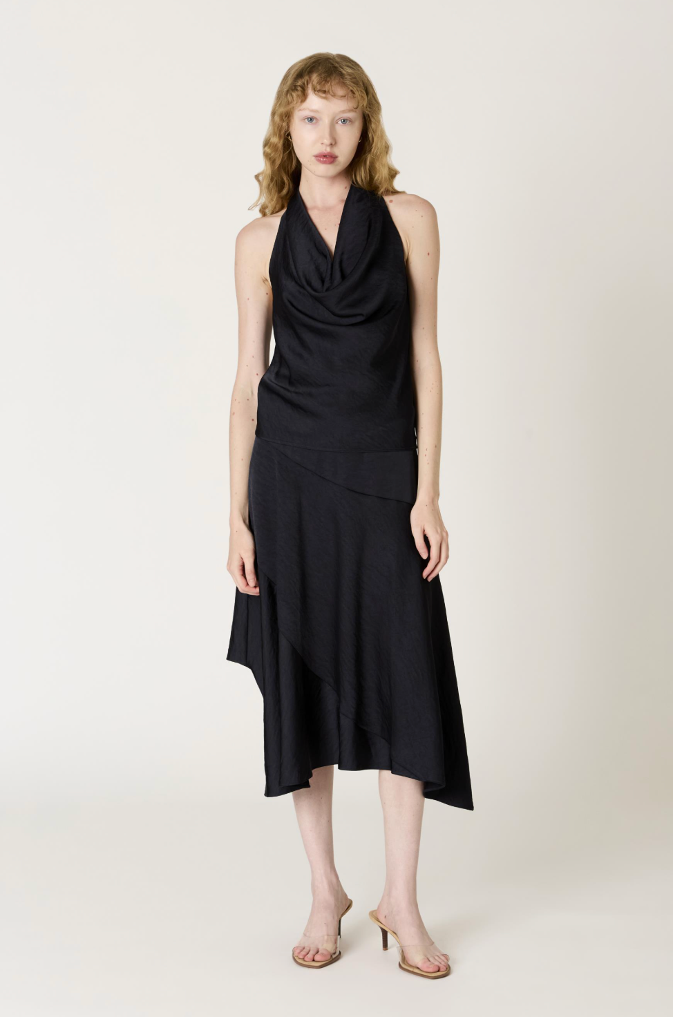 Nia Solana Navy Satin Top