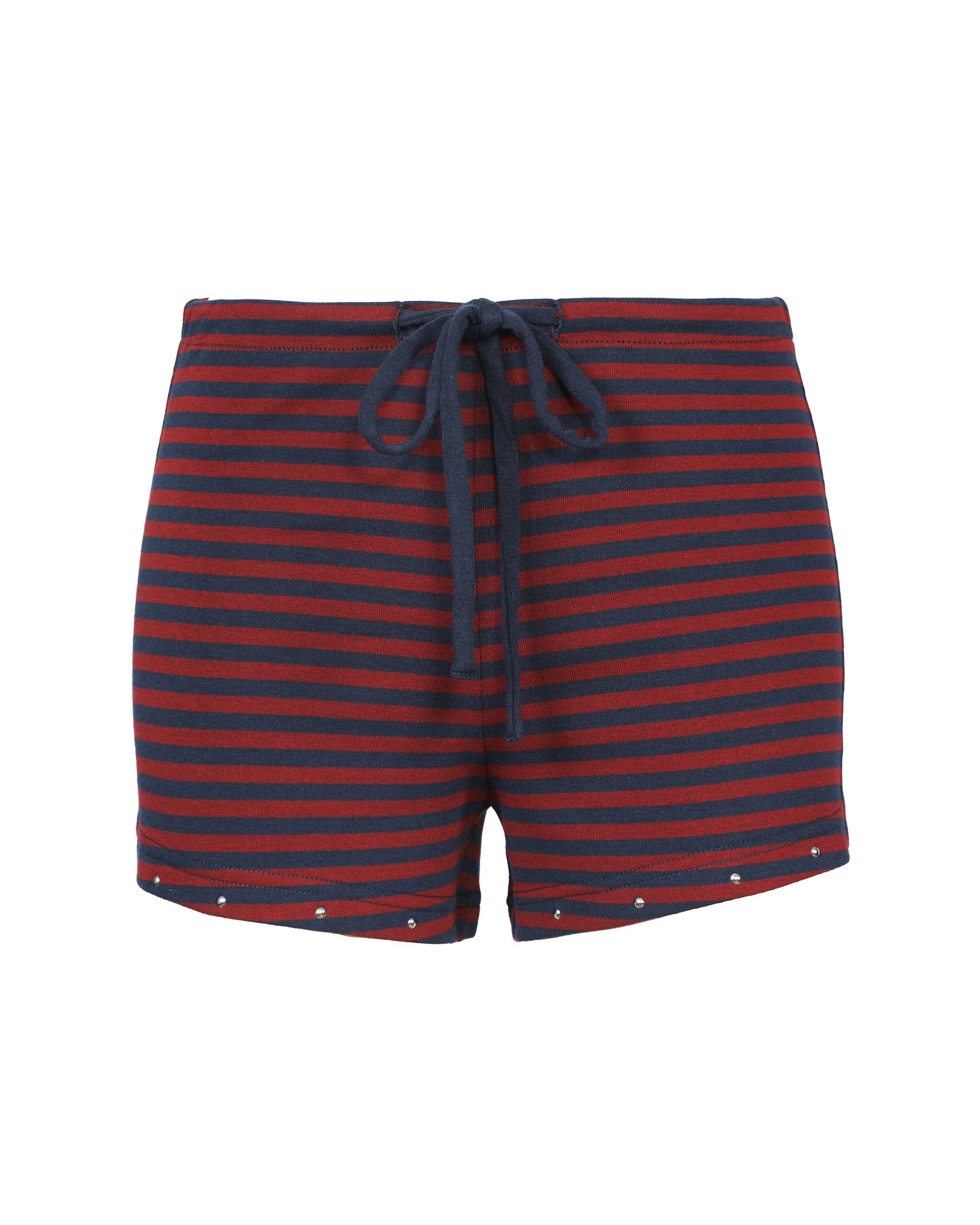 Boys Lie Studded Stripe Micro Shorts | Red & Navy Lounge shorts
