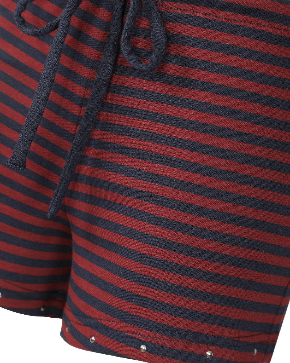 Boys Lie Studded Stripe Micro Shorts | Red & Navy Lounge shorts